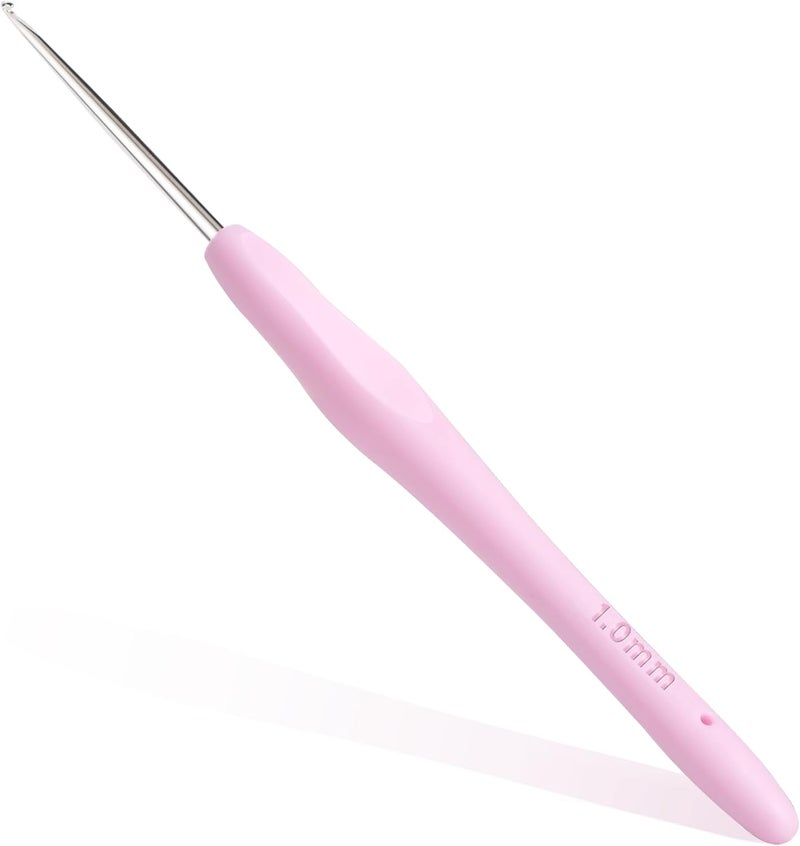 Gerute Small Size Crochet Hook Lace Crochet Needle, 1mm Crochet Hook, Ergonomic Crochet Hooks，Embroidery Thread Knitting Weaving Tool (1 mm) - Image 1